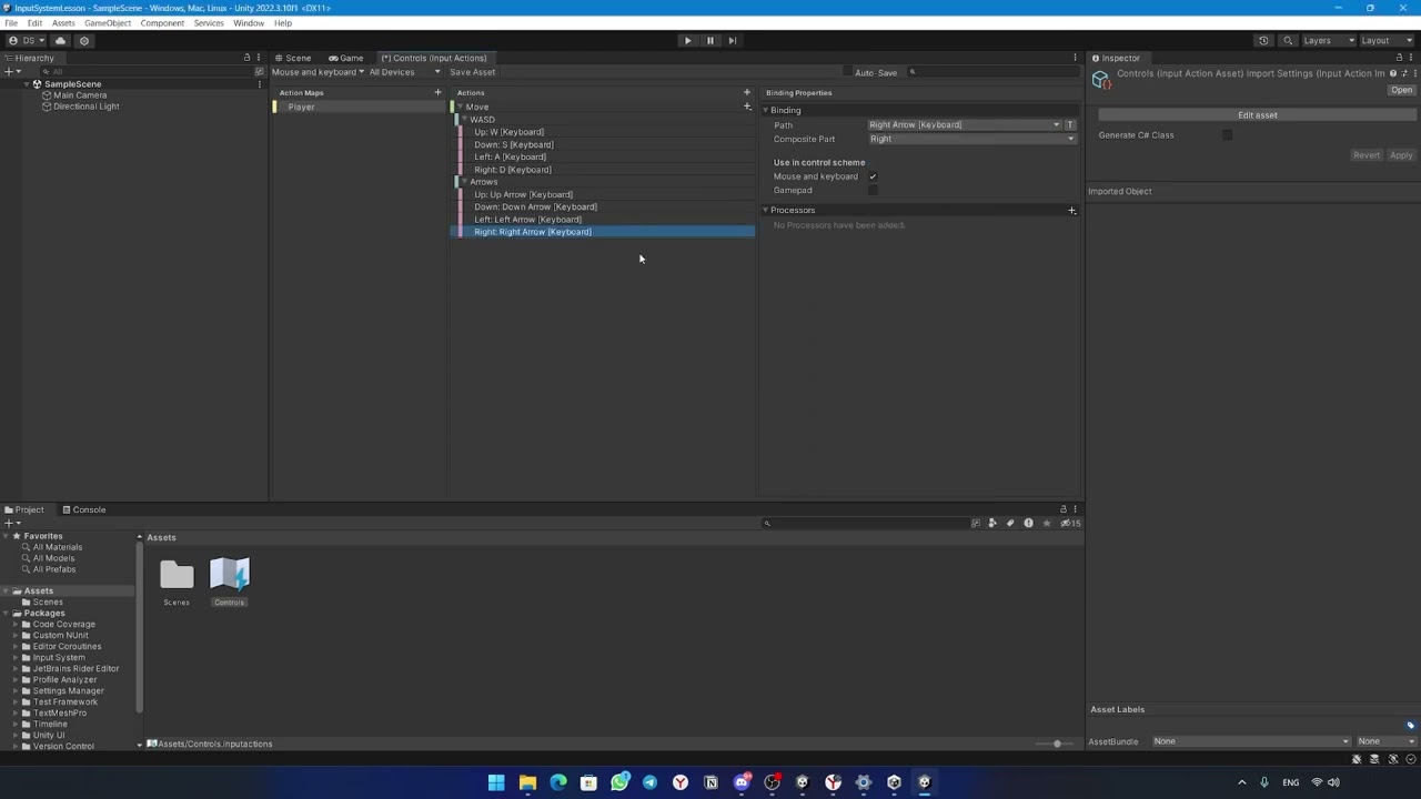 Unity Новая система ввода (New input system)