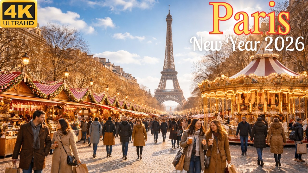 2 января 2026 &mdash; Зимняя прогулка по Парижу, Франция 🇫🇷 ❄️ | 4K HDR