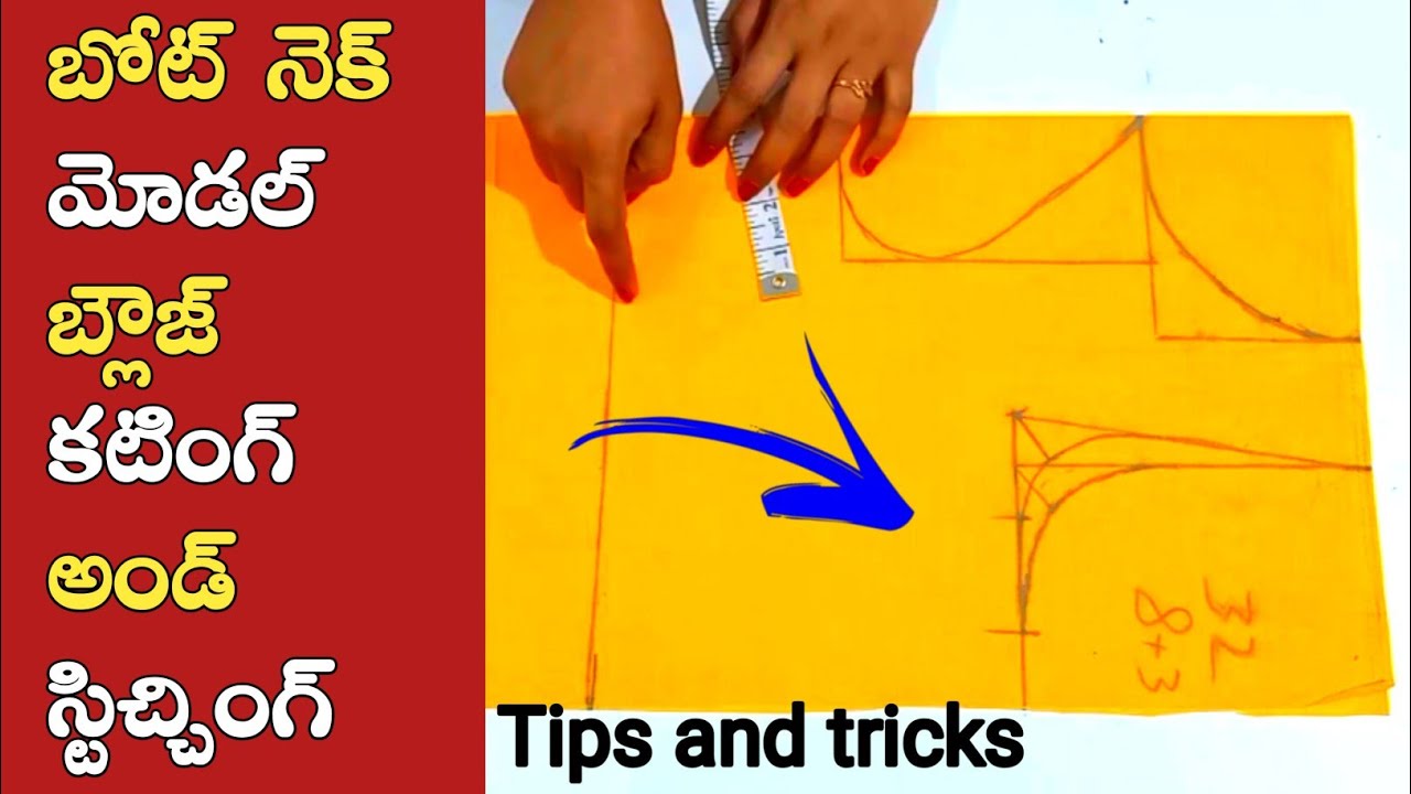 boat neck blouse cutting and stitching|boat neck blouse cutting and stitching|Boat Neck Blouse Cutti