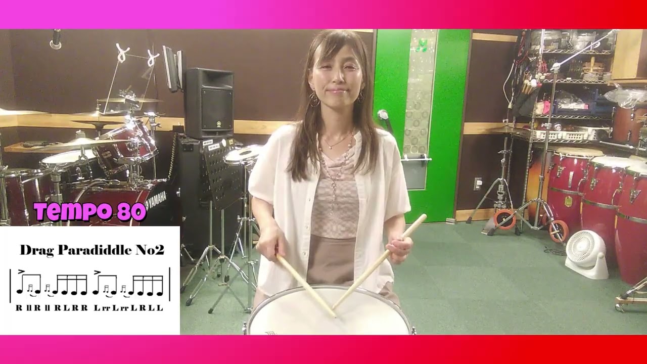 「Let’s Play Rudiment !」Drag Paradiddle No2　Aiko Okamoto