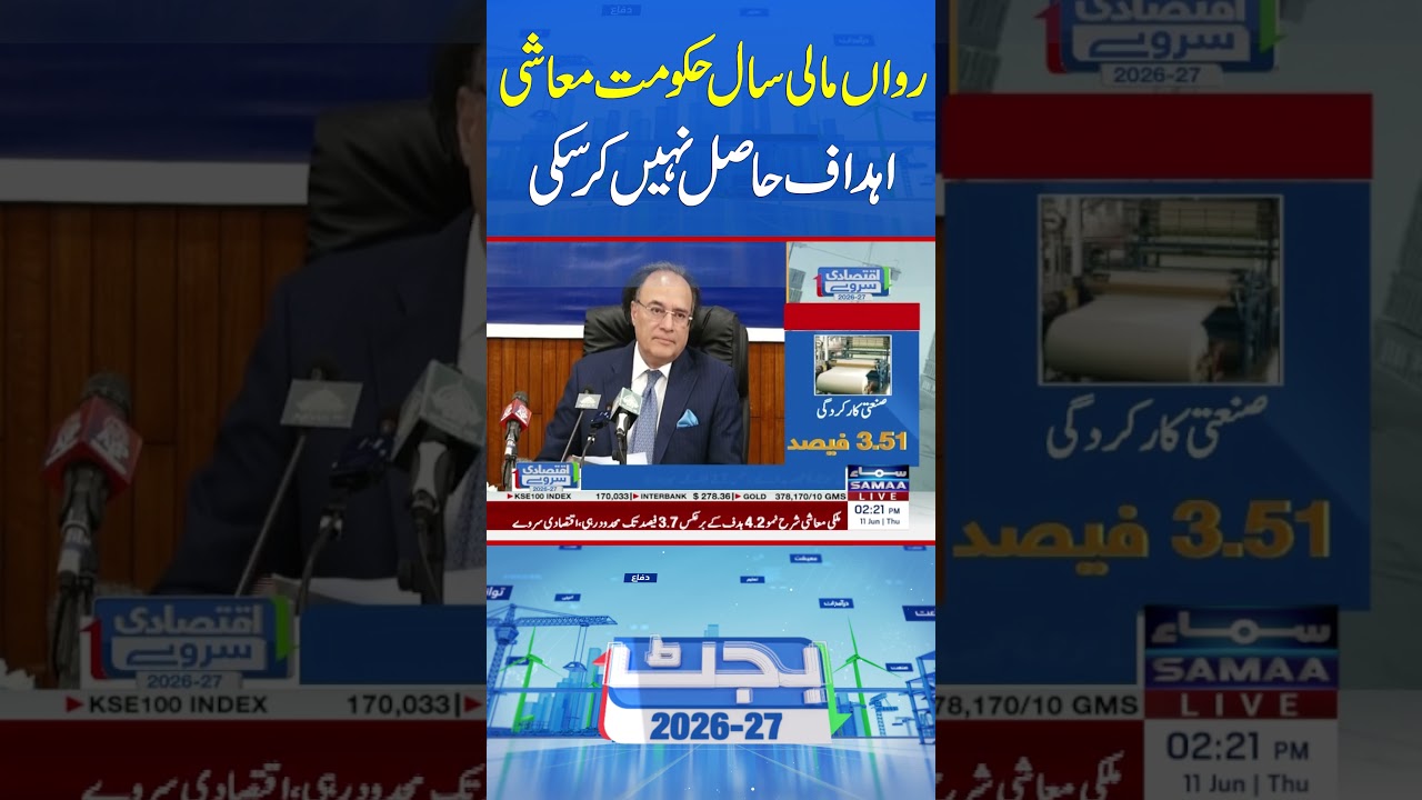 Economic Survey 2026 | Govt Misses Most of the Economic Targets| Finance Minister Reveals | SAMAA TV