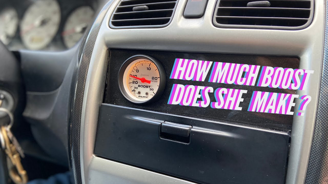 MazdaSpeed Protege Autometer boost gauge and custom gauge mount