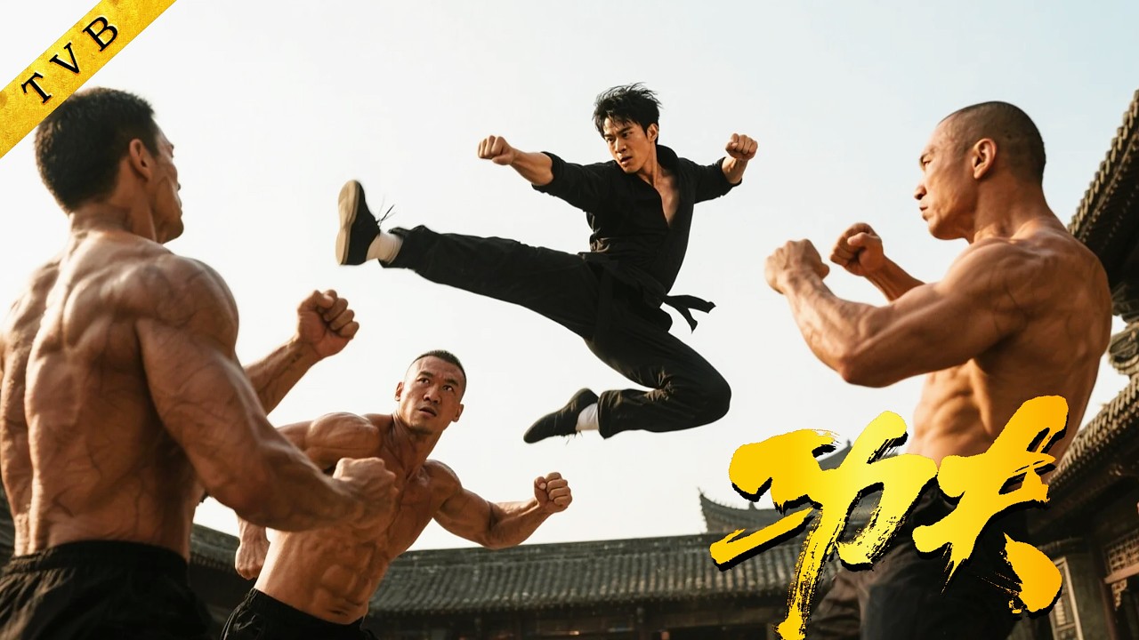 以一敵三！功夫小子迷蹤拳一出，一招重創三大空手道宗師！ ⚔️ Kung Fu 丨#大俠霍元甲 #黃元申 #梁小龍 #米雪 #魏秋樺
