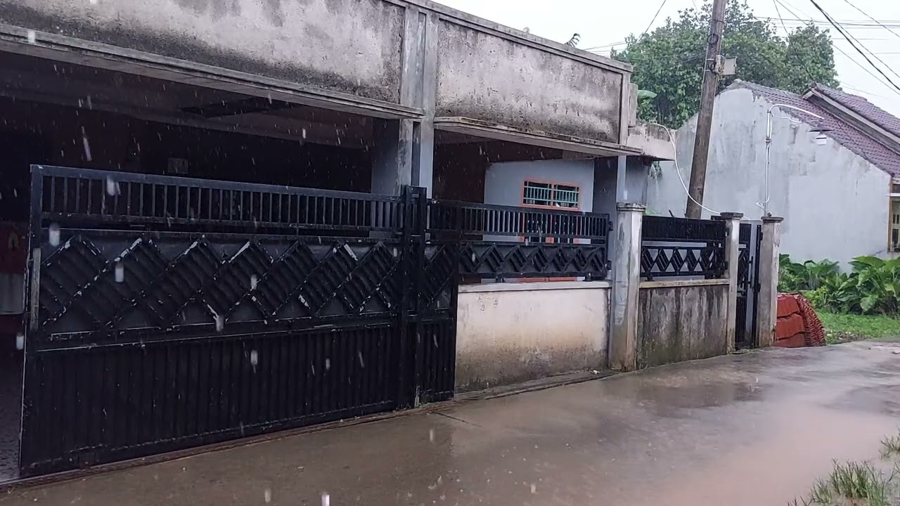 enjoying the rain while drinking warm coffee and tea