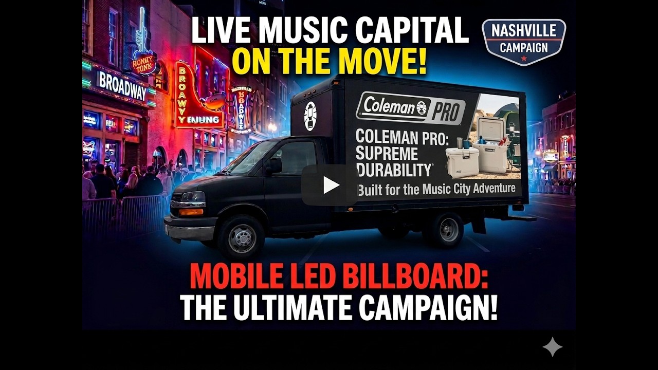 Music City Style: Nashville Mobile Billboard Campaign | Digital LED Billboard Truck Fleet
