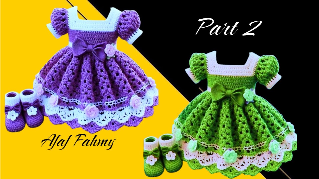 كروشيه فستان بناتى ج2 /فساتين كروشيه للبنات/فساتين كروشيه للأطفال/ #crochet_dress