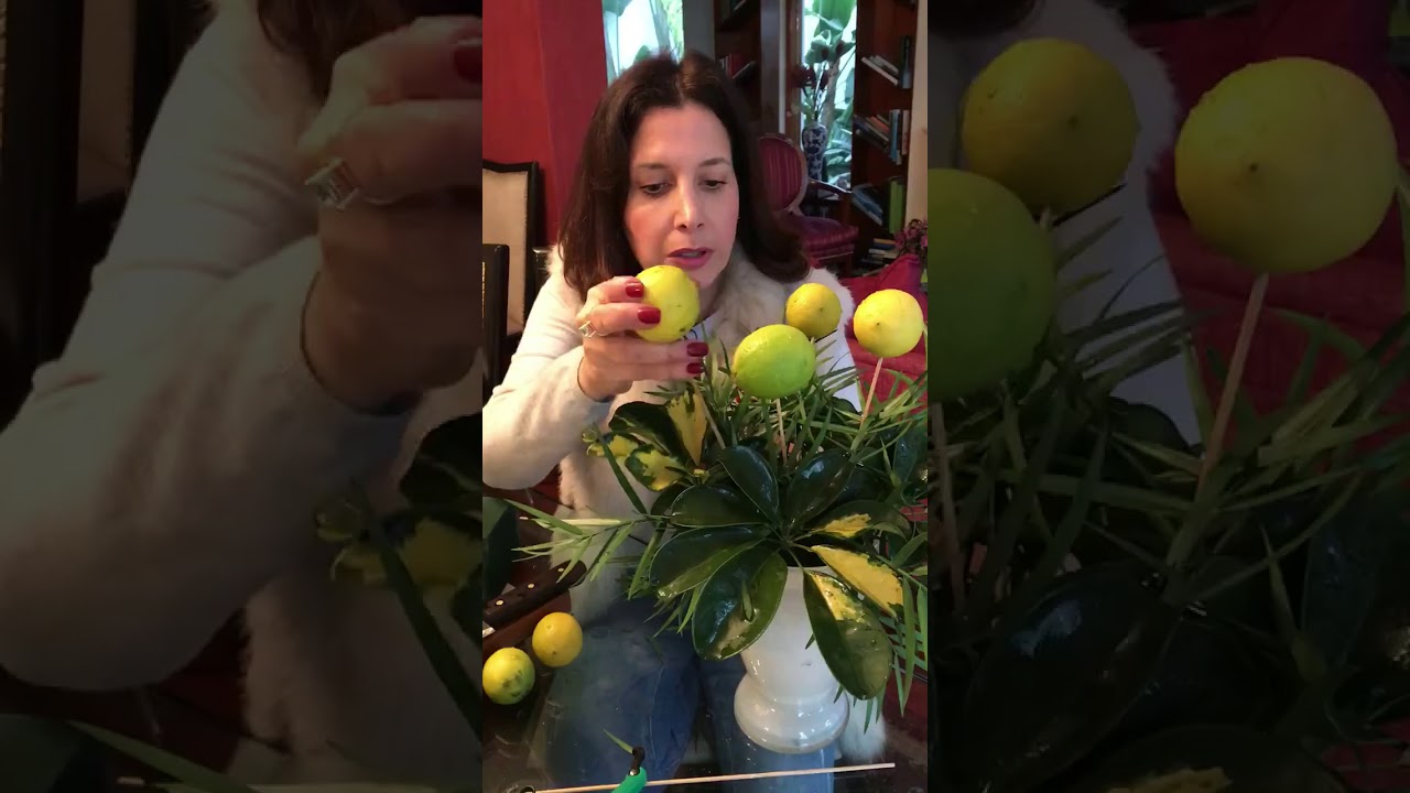 Arreglo de flores con limones!!!