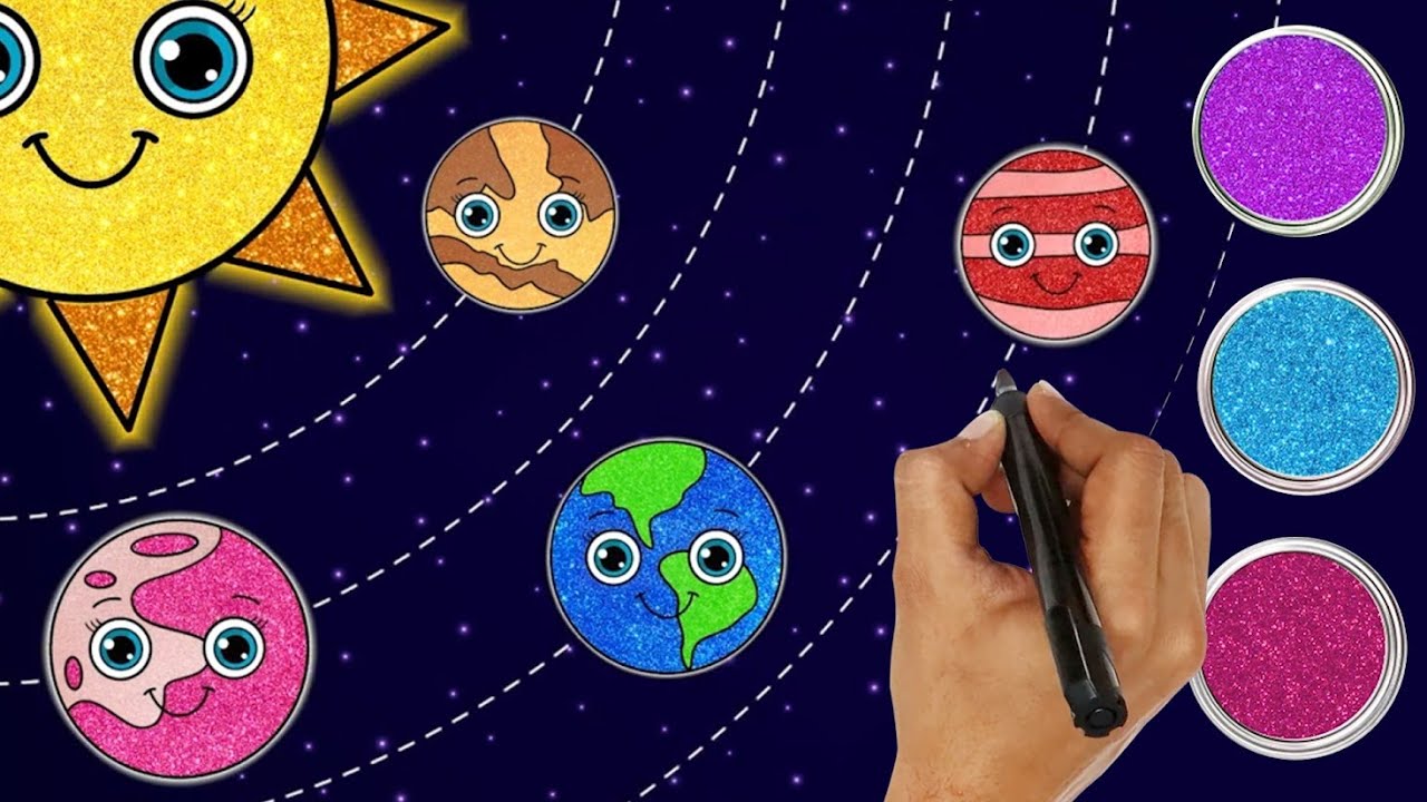 How to Draw Planets🌎| Solar System Drawing | Drawing and Coloring for Kids | HooplaKidz How To