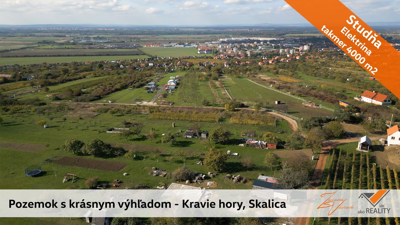 Pozemok s krásnym výhľadom v Skalici