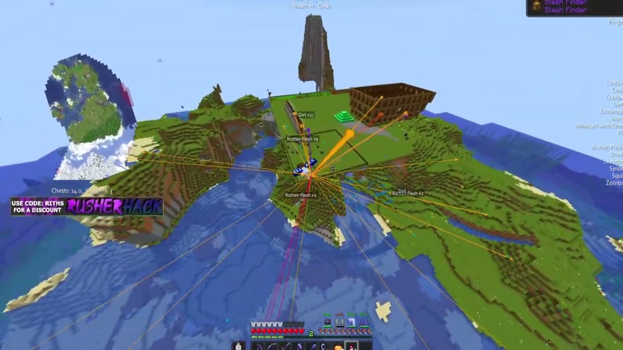 Stash/Base Hunting Highlights #16 (2b2t) ft. BA4N