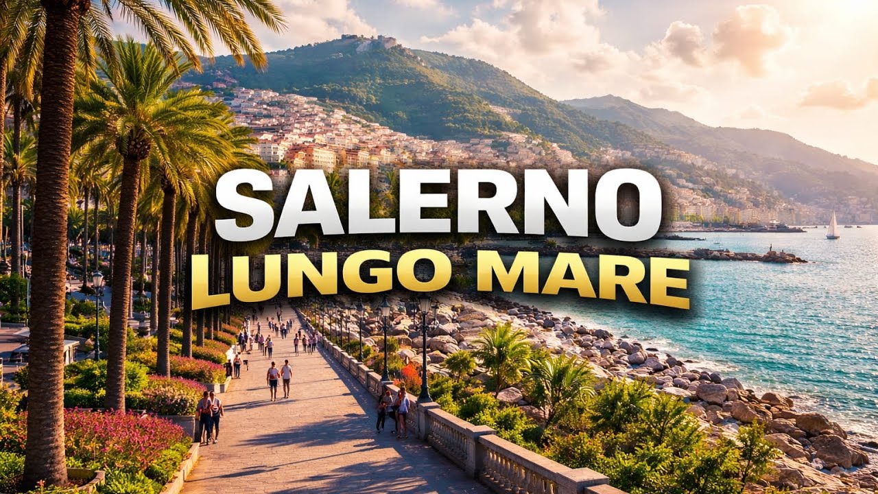 Salerno Italy Lungomare 4K | Beautiful Seafront Walk & Relaxing Views