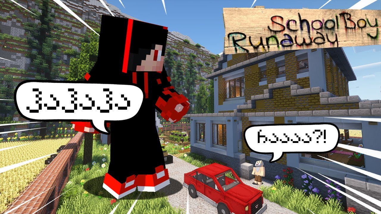 მე გავხდი გიგანტური schoolboy runaway Minecraft-ში!