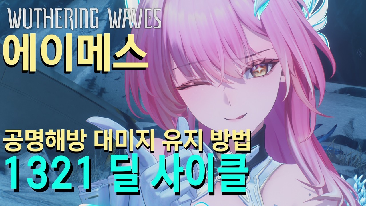 명조 에이메스 공명 해방 대미지 유지 방법 | 1321 딜 사이클 | 스누피냥 #명조 #명조워더링웨이브