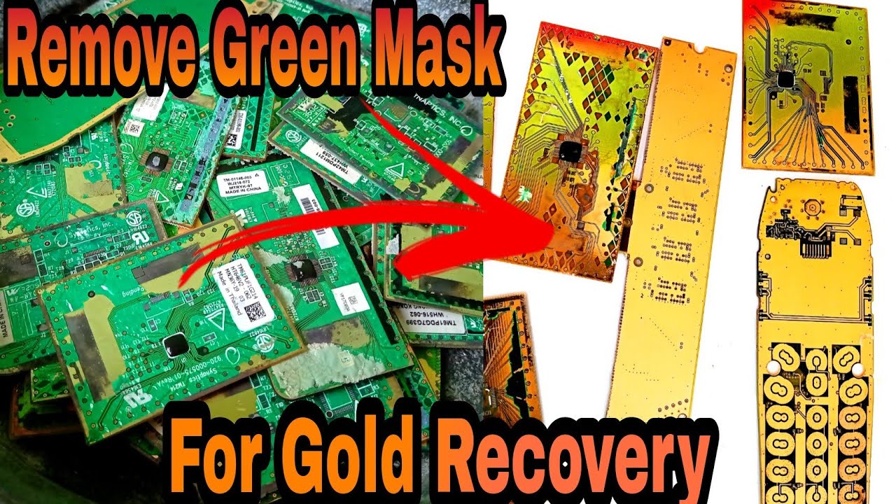 How To Remove Green Solder Mask From PCB Board | Gold Recovery