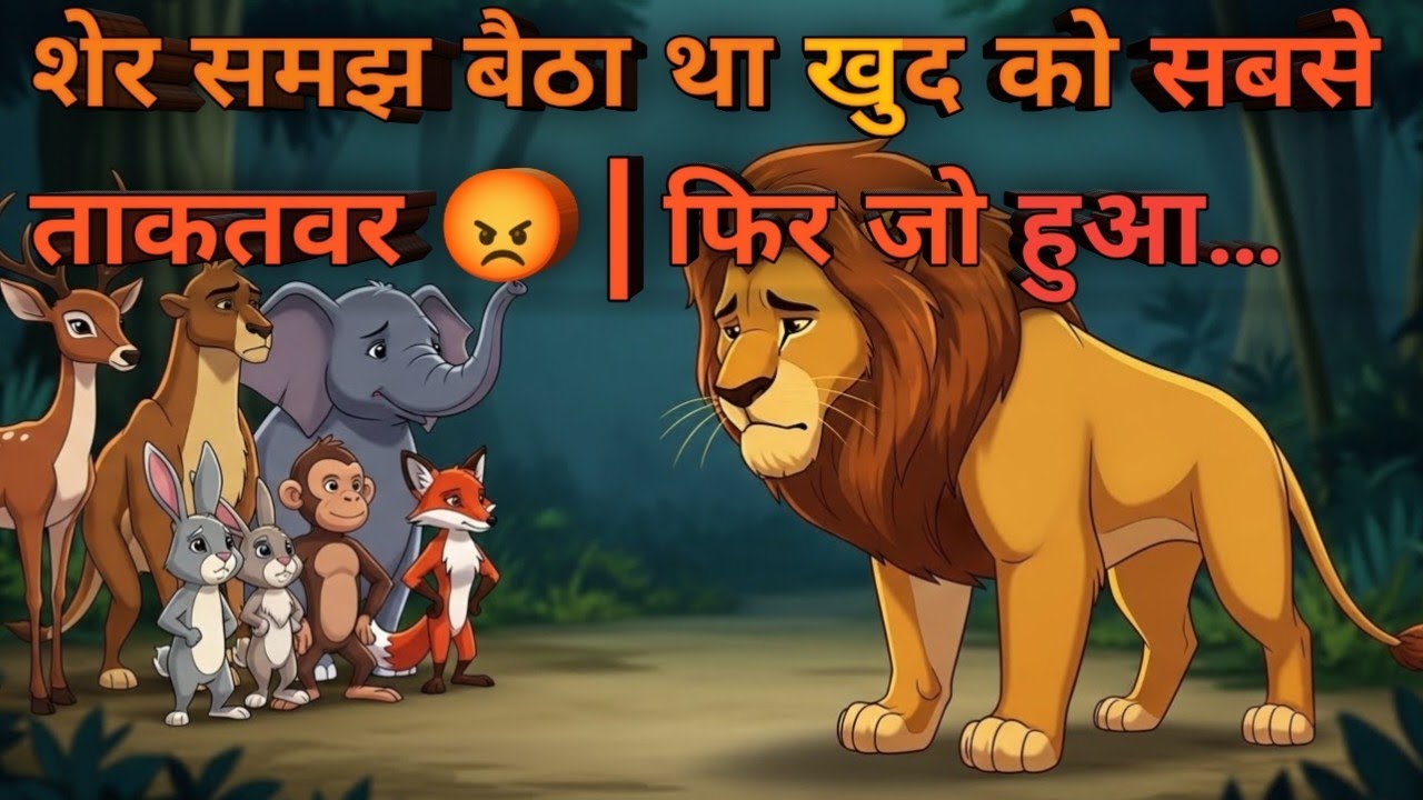 शेर का घमंड टूटा 😱 | जब जंगल ने राजा को सबक सिखाया | moral story