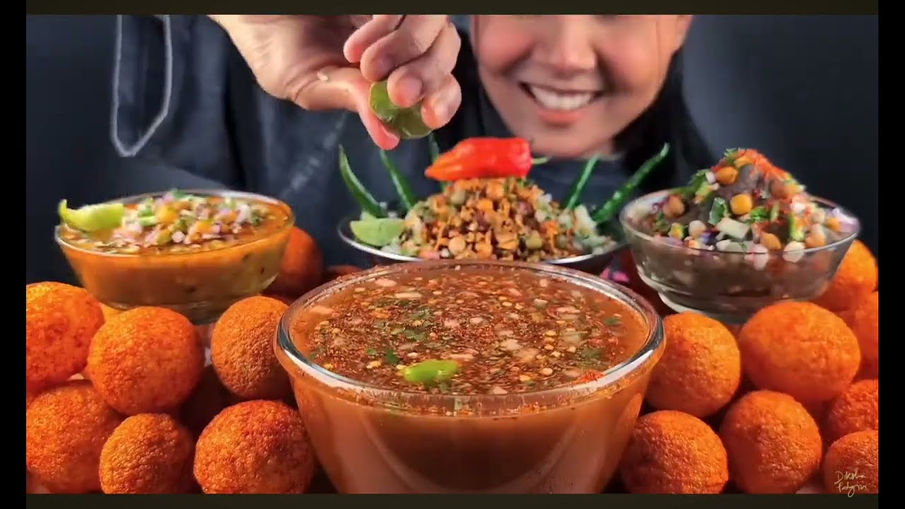 Asmr mukbang spicy🔥panipuri eating challenge||