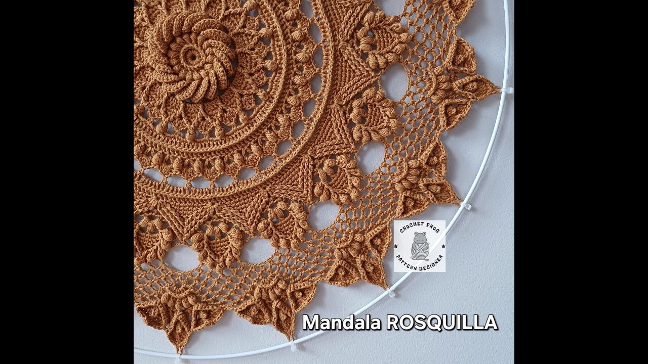 Szydełkowa serwetka / mandala ROSQUILLA L rzędy 14-17 #crochet #mandala #doily #crochettutorial