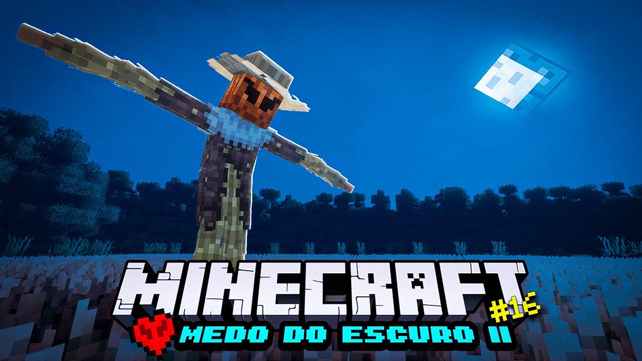 O Espantalho é ASSUSTADOR... The Scarecrow! Minecraft Hardcore - Medo do Escuro 2 #16