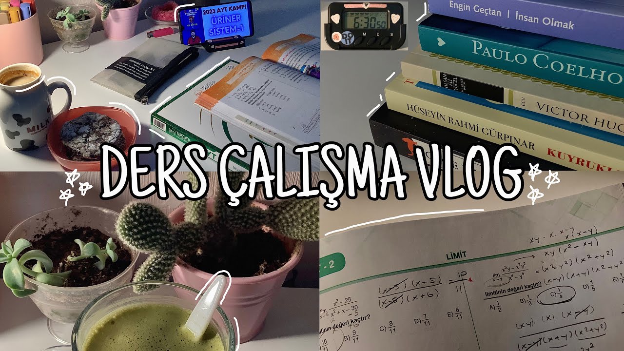 ders çalışma vlog || sessiz vlog || kitap alışverişim, 6 saat ders çalışalım,mezun çalışma günlüğüm