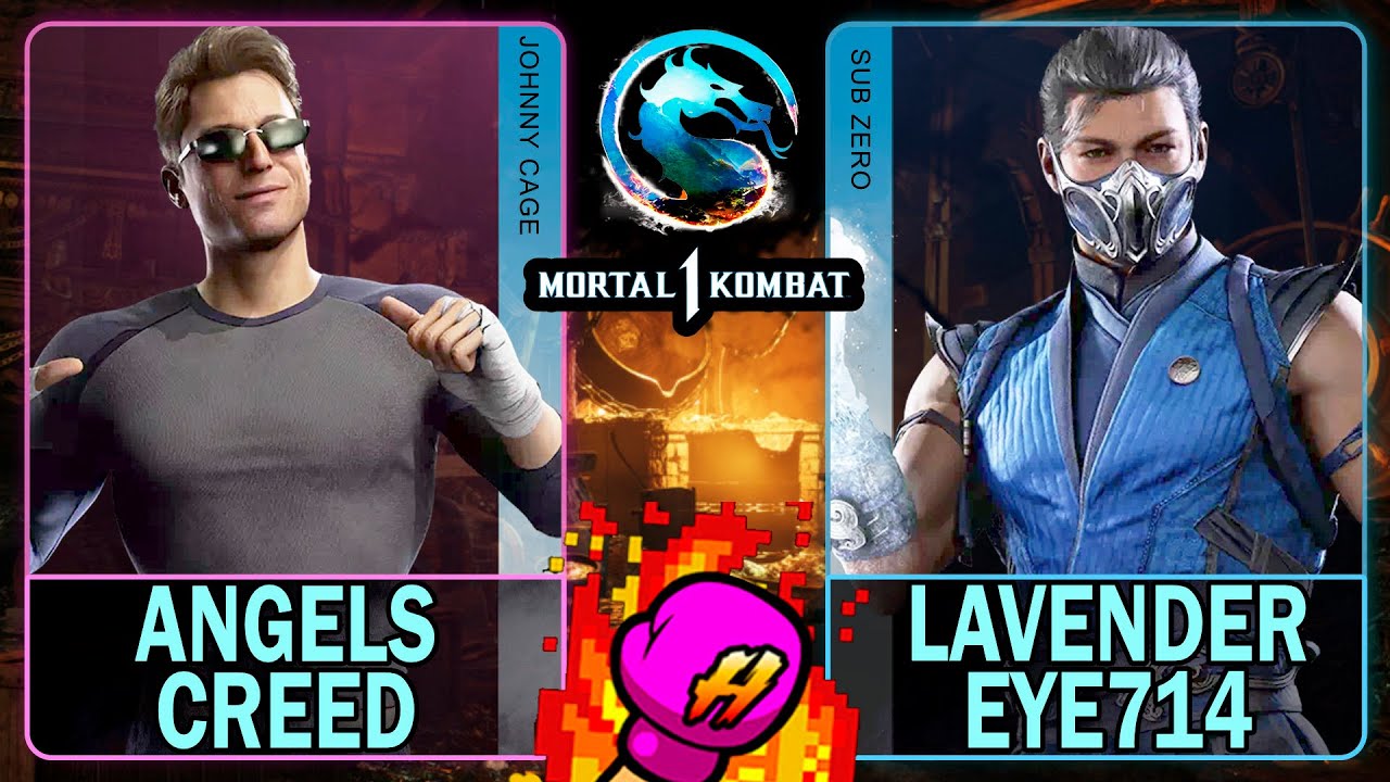 MK1 Angels Creed (JOHNNY CAGE) VS Lavender Eye714 (SUB-ZERO)🥊Mortal Kombat 1🥊4K 60ᶠᵖˢ