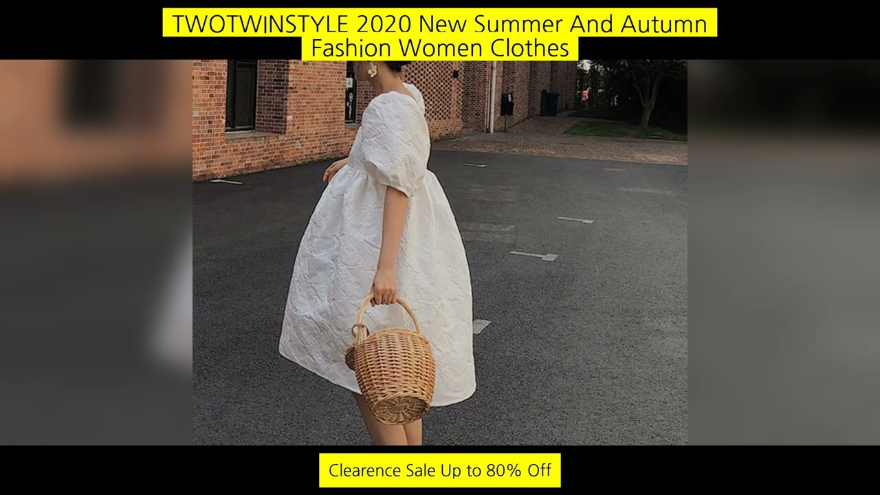 Twotwinstyle 2020 New Summer And Autumn Fashion Women Clothes Hubble-Bubble