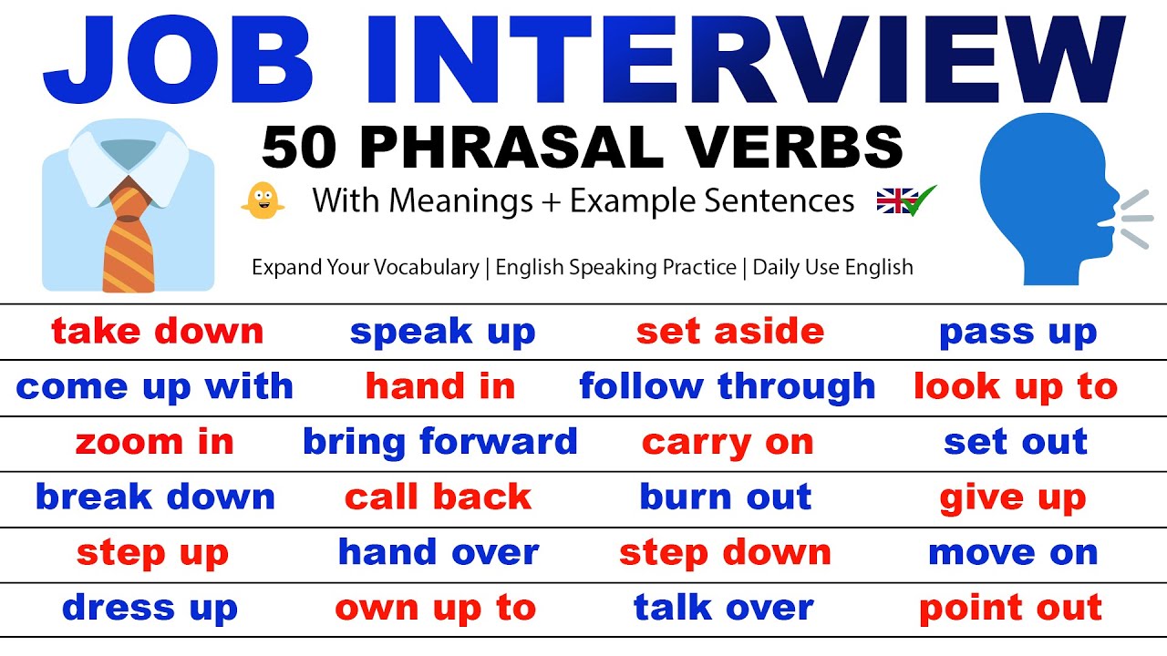 JOB INTERVIEW: 50 Phrasal Verbs to Speak English Like a Native!