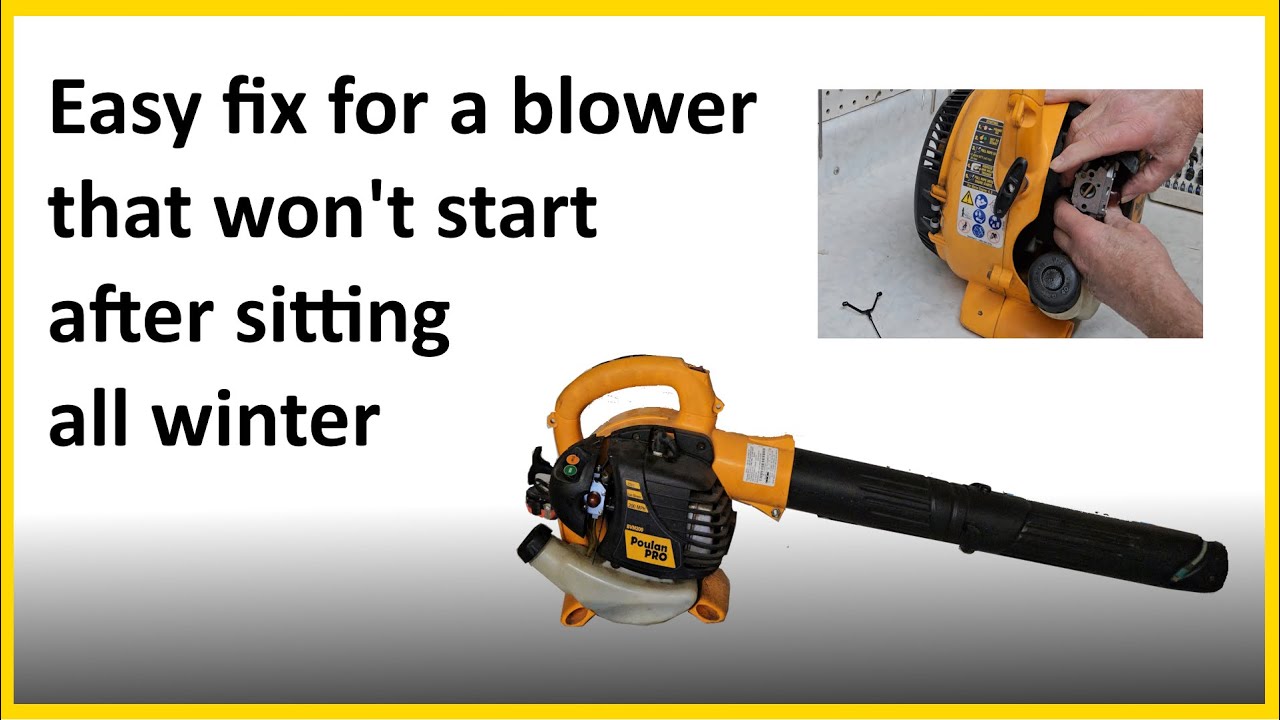 Poulan Pro Blower won't start after sitting