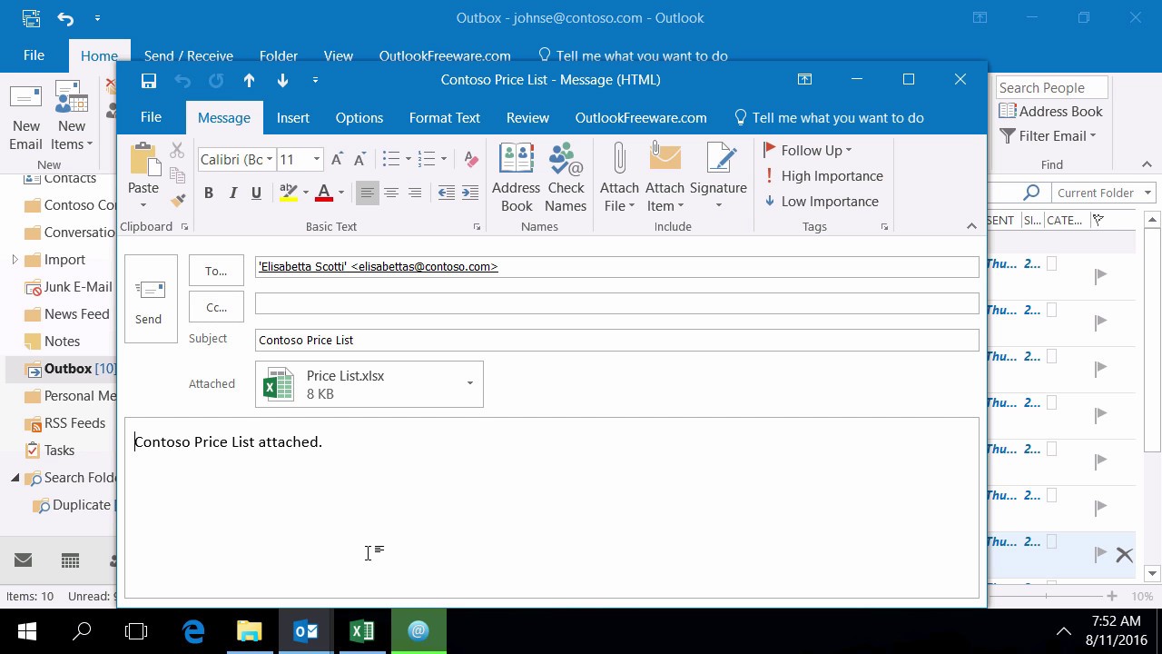 Outlook Mail Merge with Attachments