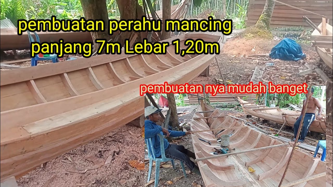Tutorial membuat perahu mancing sangat mudah #perahumancing #perahukayu #bagian1