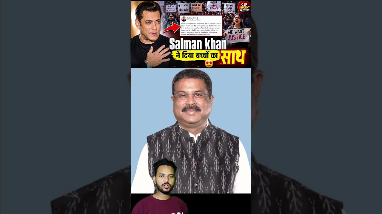 😍 Salman Khan Statement on Students Protest  #salmankhan #cjp #protest #jantarmantar
