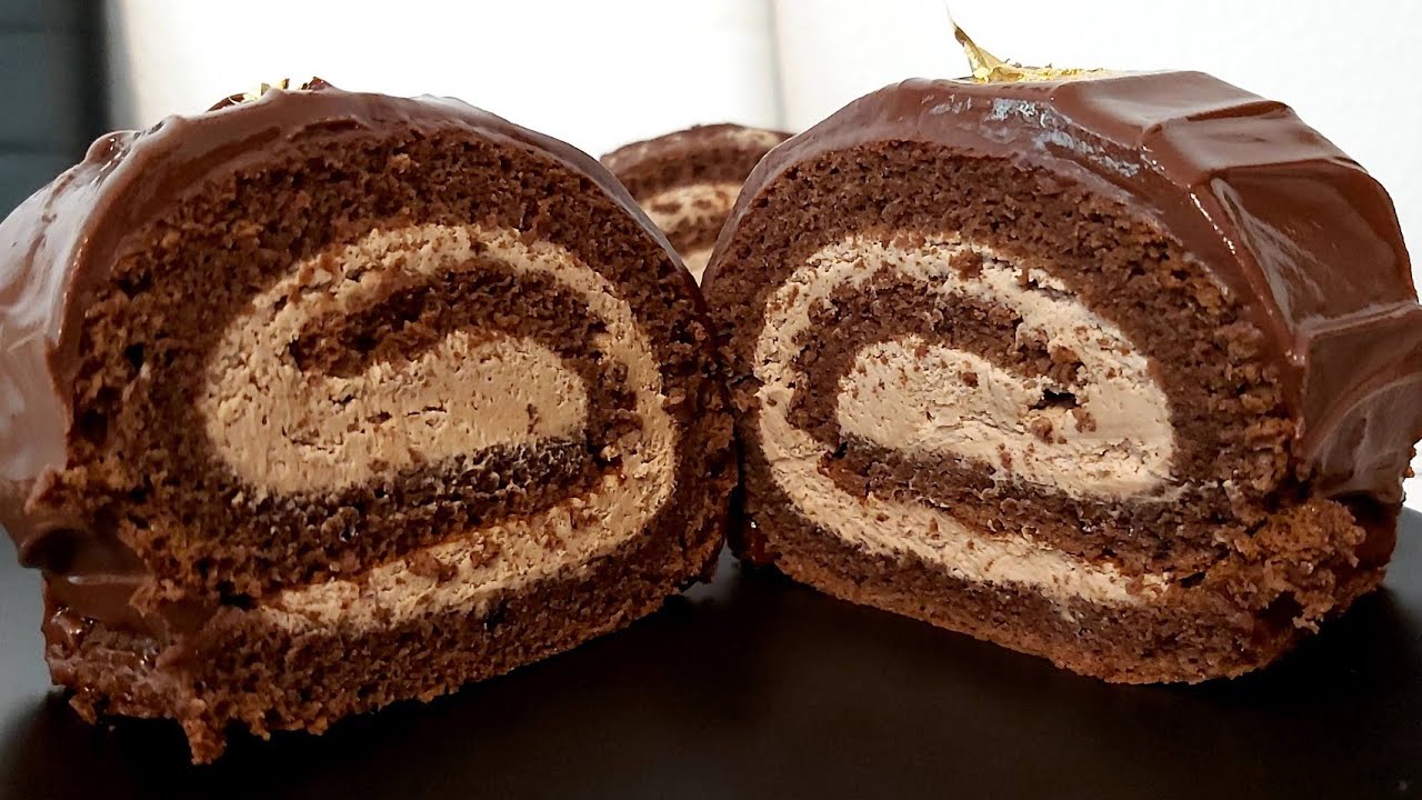 Ефектно и вкусно-шоколадово руло!Spectacular and delicious chocolate roll!
