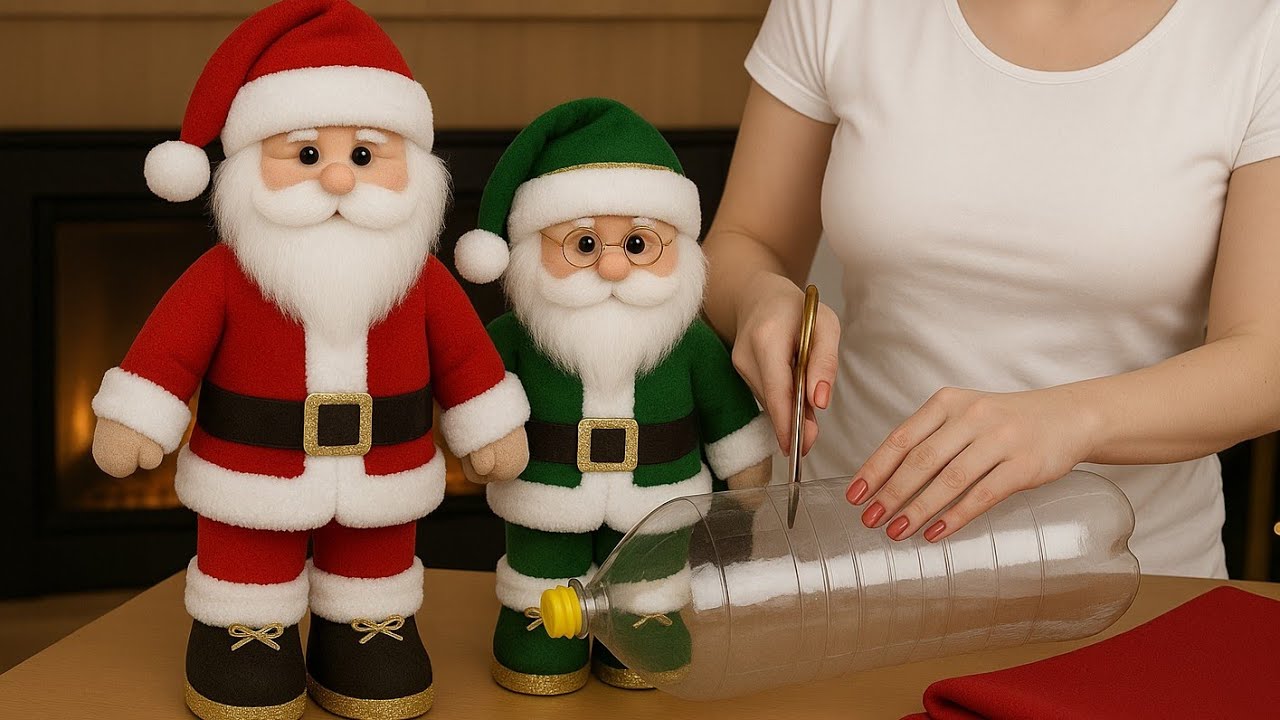 😍Все думают, что готовы/🎅Создаем гигантского Санта-Клауса из пластиковой бутылки