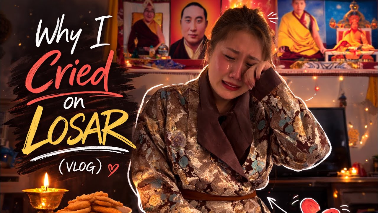 Every Tibetan Girl Will Understand This 😭 #losar #tibetanvlogger #namdrolingmonastery #goldentemple 