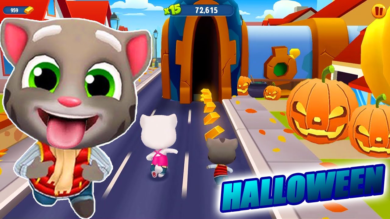 Talking Tom Gold Run 🎃 Halloween Special ┃ Funny Moments + Boss Fight