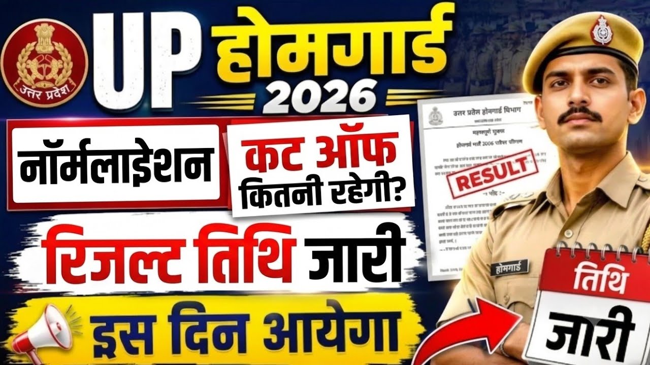 UP Home Guard Result 2026 Live Update | Expected Cut Off & Normalisation Marks Full Analysis Result 
