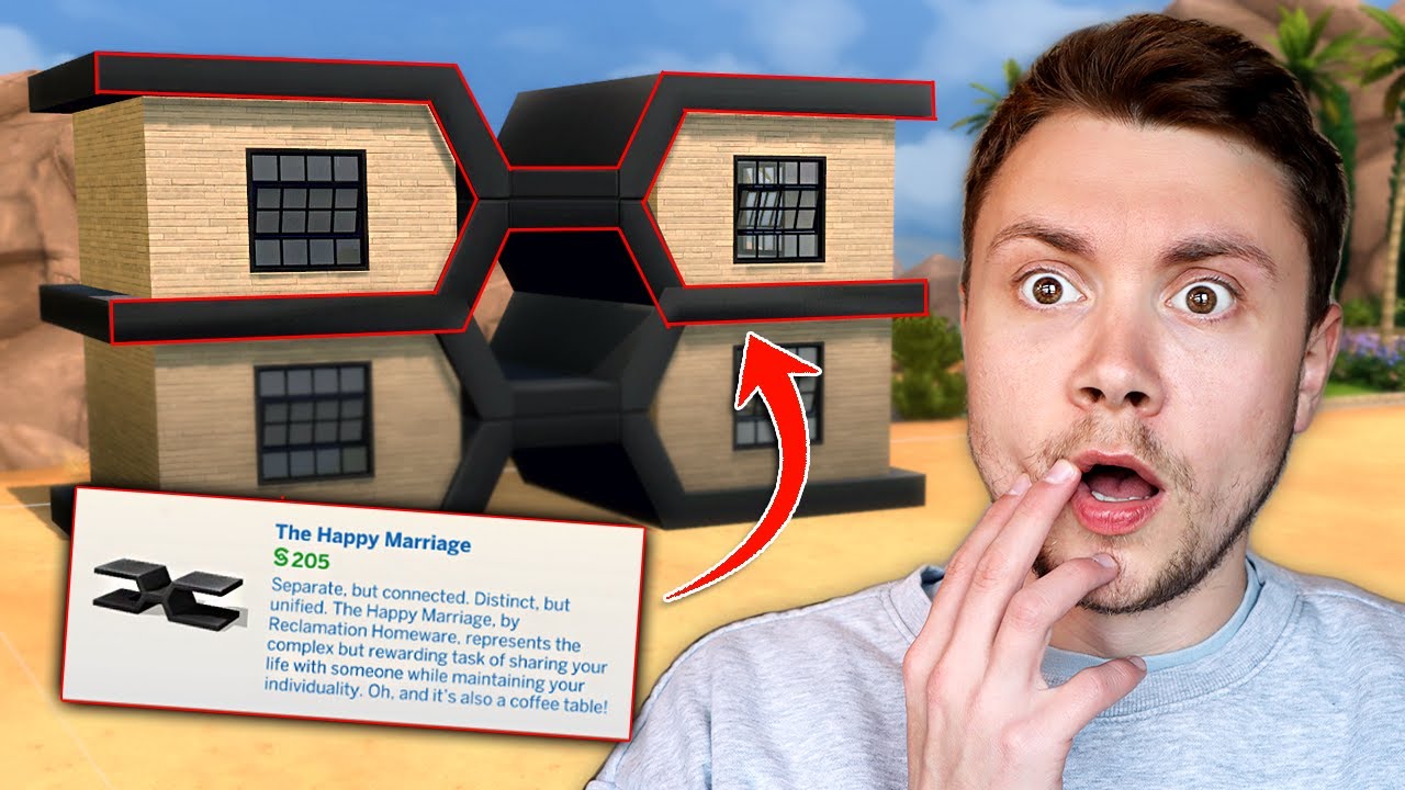 Turning a Sims 4 coffee table into a literal house