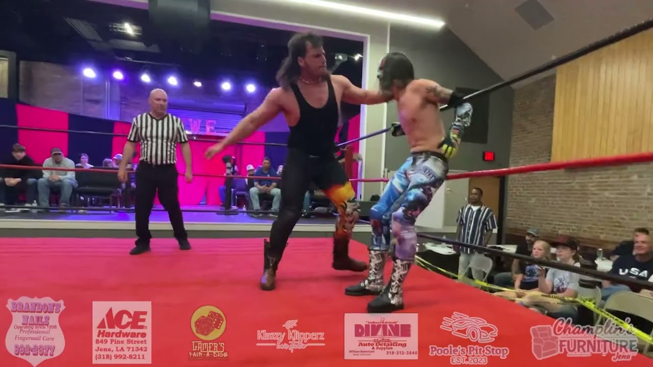 Heavyweight Title Match - Rika Wildlee vs Cowboy Cliff Rogers - UWE at the Strande Theatre
