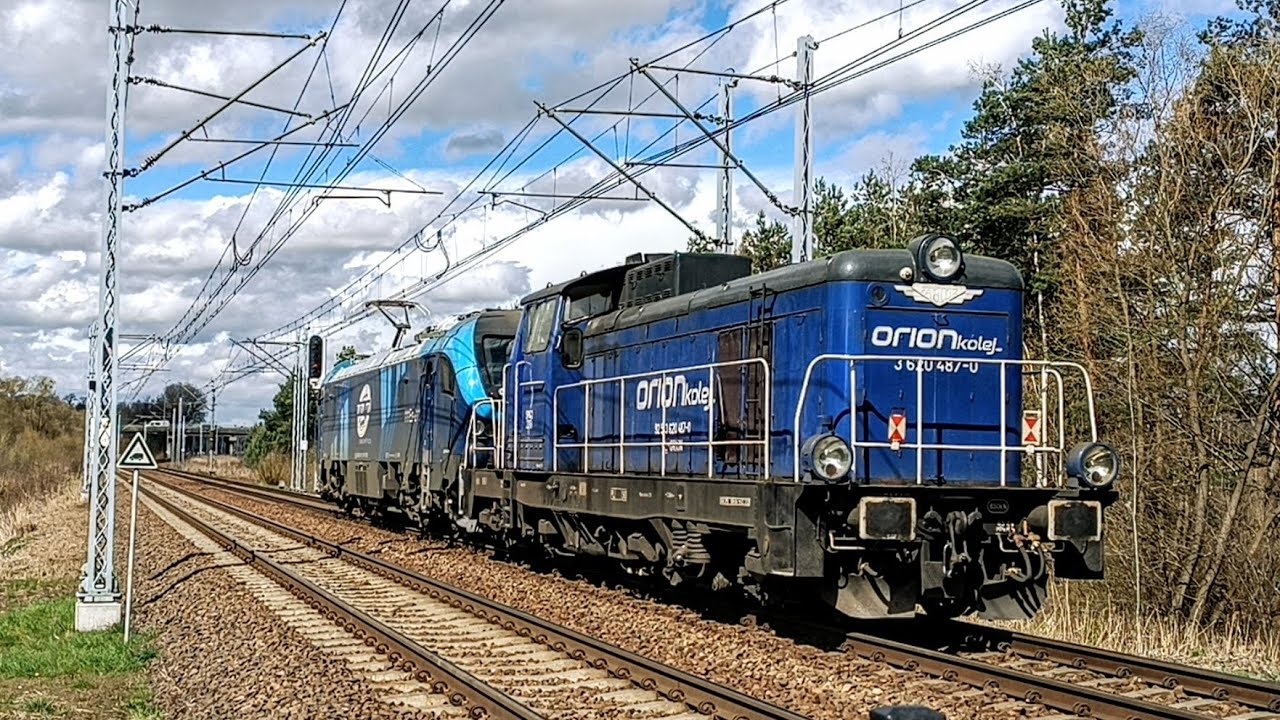 111Eo-011 + SM42-2218 Orion Rail luzem na szlaku w Żorach | RP1