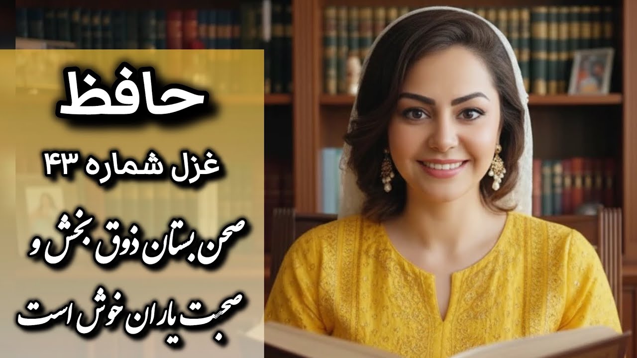 شرح و دکلمه غزل شماره ۴۳ حافظ| صحن بستان ذوق بخش و صحبت یاران خوش است