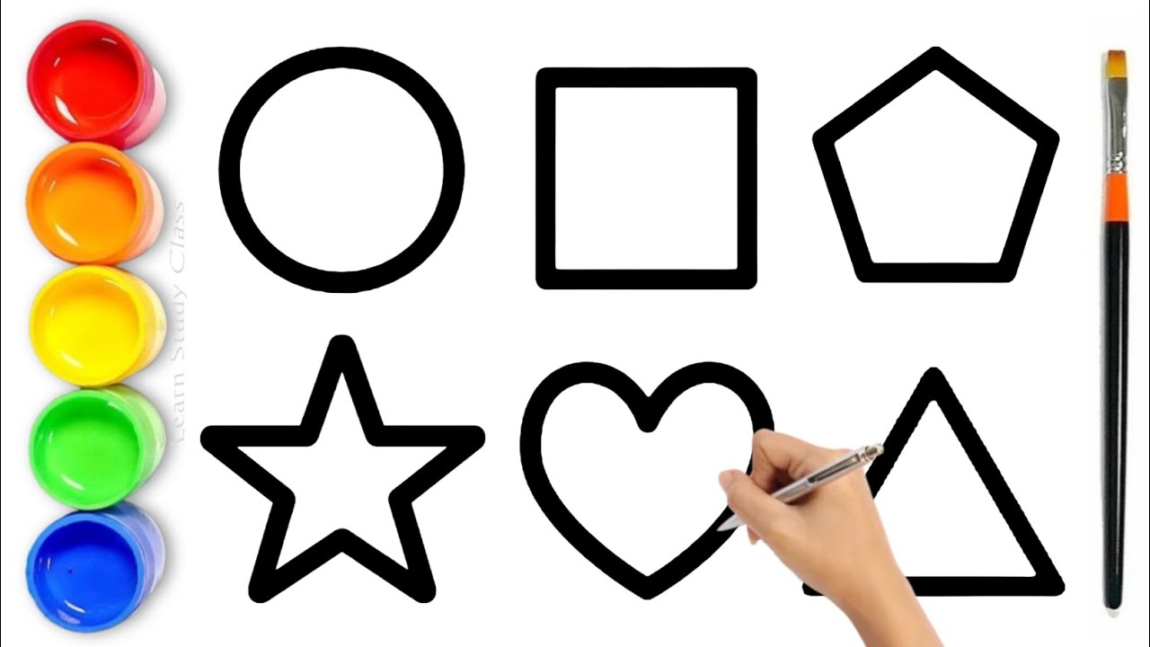 shapes name, drawing shapes, kids learning shapes videos, Mantu Study Class, 129