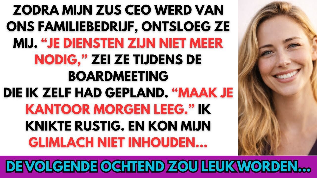 Zodra mijn zus CEO werd, ontsloeg ze mij — ik kon mijn lach niet inhouden