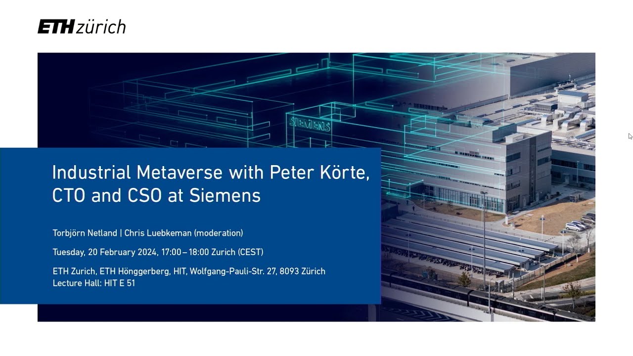 Global Lecture: Industrial Metaverse with Peter Körte