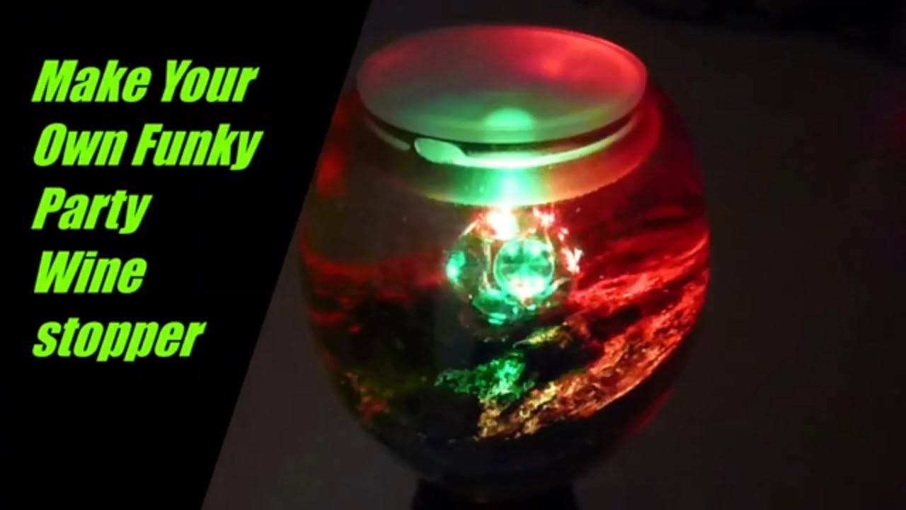 Woodturning - Resin and Wood Turned Disco Wine Bottle Stopper