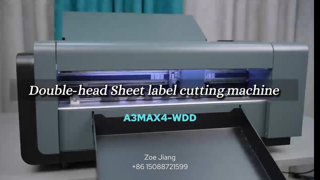 A3MAX4-WDD Dual Heads Sheet Label Cutting Machine