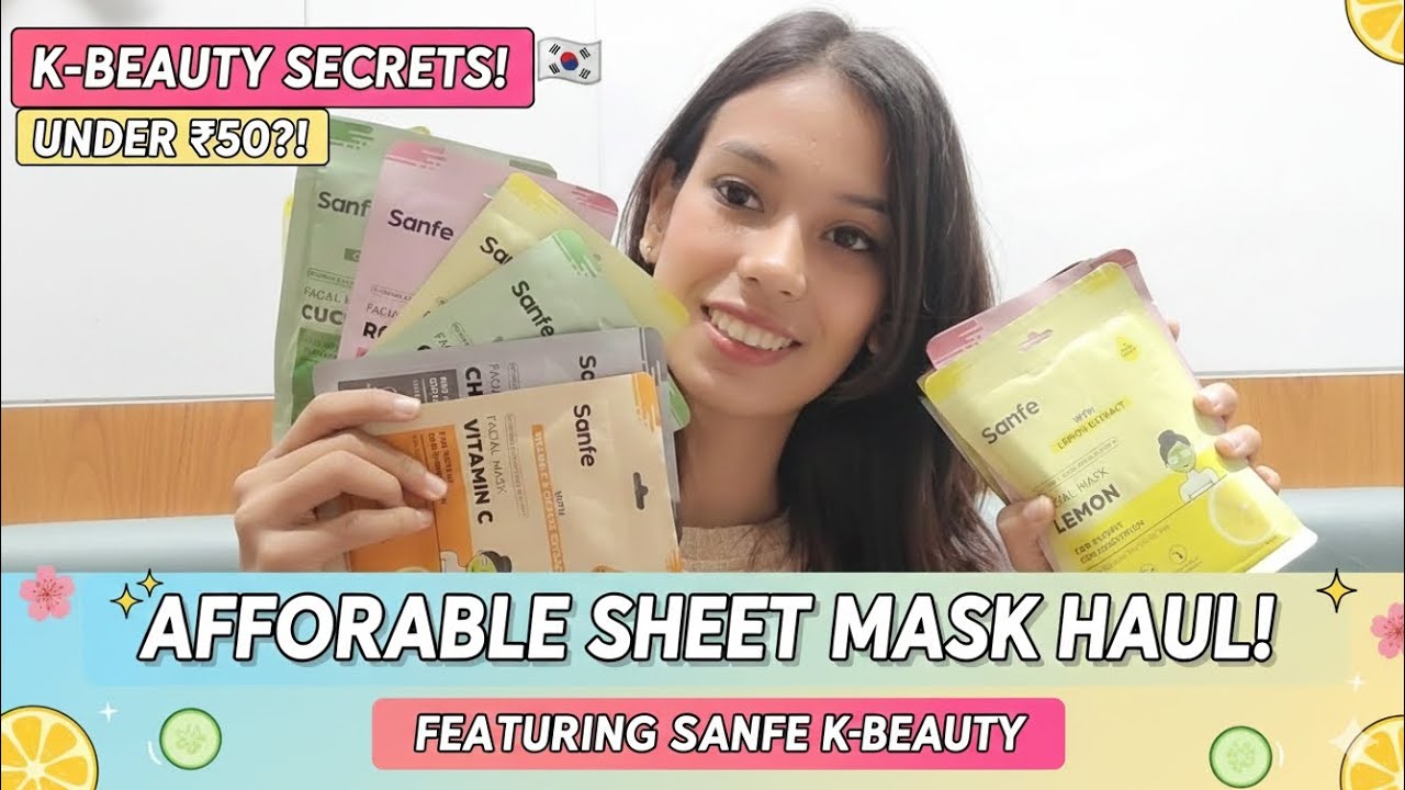 Affordable Sheet Mask Review | Sanfe Sheet Mask Review | sanfe hydrojelly face mask vitamin c