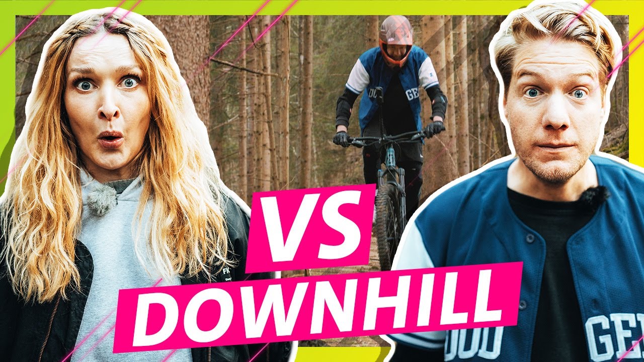 Krasser Sturz beim Downhill! Ari vs. Marc auf dem Mountainbike || Das schaffst du nie!