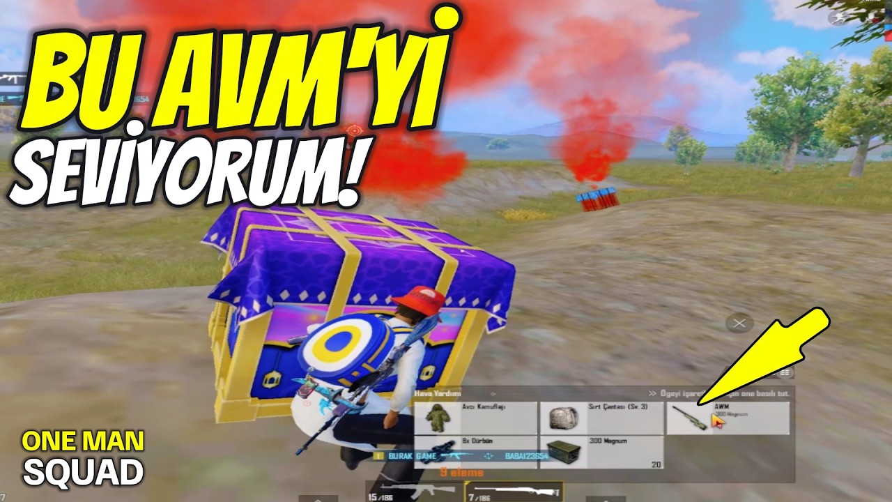 AVM Yİ SEVİYORUM ! BURAK GAME SOLO SQUAD PUBG MOBİLE