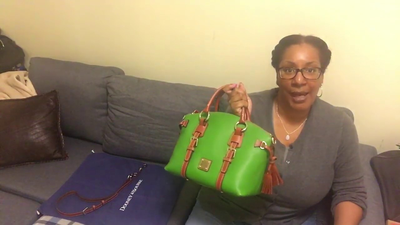 Dooney and Bourke Handbag | Pebble leather Bristol Satchel Grass
