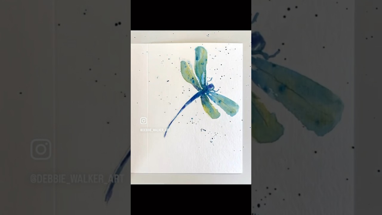 One simple little watercolor dragonfly #princetonbrushes #flowerart #art