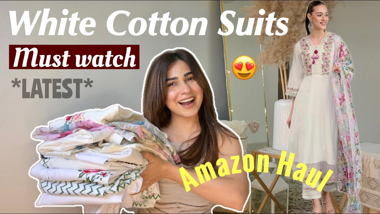 White Cotton Suit Set 